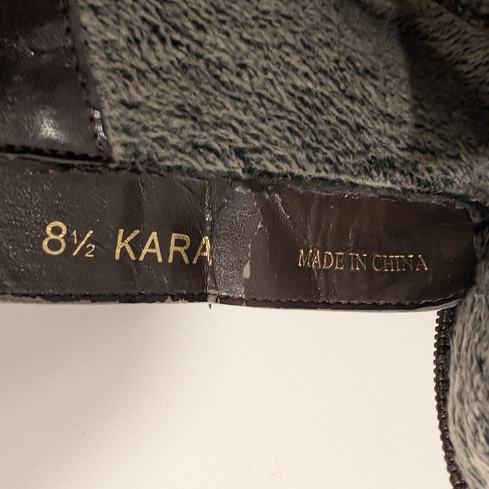 Valdini Dark Brown Suede Leather Pumps with Soft Fur Lining - Picture 2 of 7